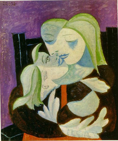 Pablo Picasso Painting Mother And Child Marie Therese And Maya